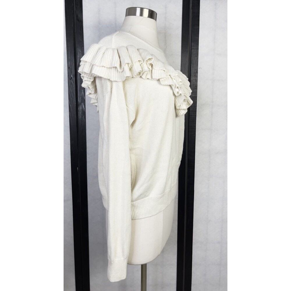 One Grey Day Women’s Ruffle Detailed Cardigan. Size: M - Picture 2 of 7